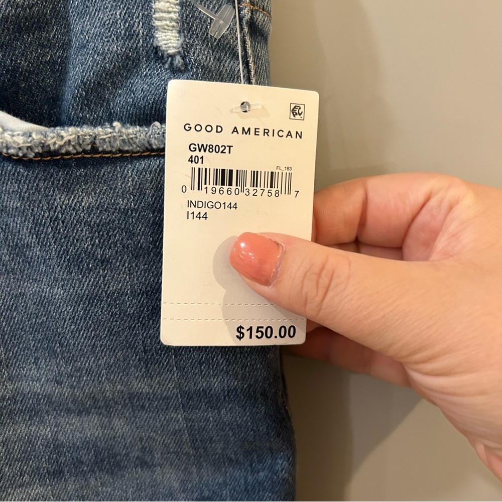 NWT Good American Good Waist Skinny High Rise Jeans - Picture 6 of 9